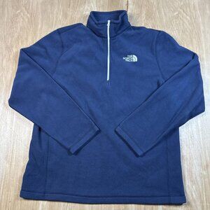 The North Face Fleece Pullover Men’s Large Navy Blue 1/4 Zip Outdoor Lightweight